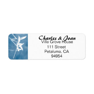 Vintage Blue Cyanotype Olive Grove Villa Address