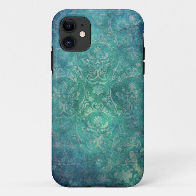Vintage Blue Damask iPhone 5s Case (Back)
