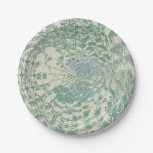 Vintage Blue English Garden Vines Paper Plate