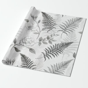 Vintage Blue Floral Botanical Pattern (1) Wrapping Paper