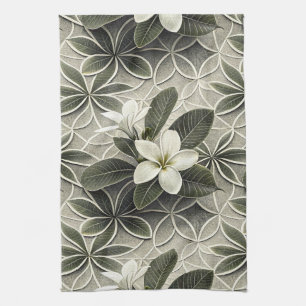 Vintage Blue Floral Botanical Pattern (8) Kitchen Towel