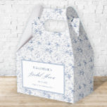 Vintage Blue Floral Bridal Shower  Favor Box<br><div class="desc">Victorian Vintage Blue Floral Bridal Shower Favour Boxes</div>