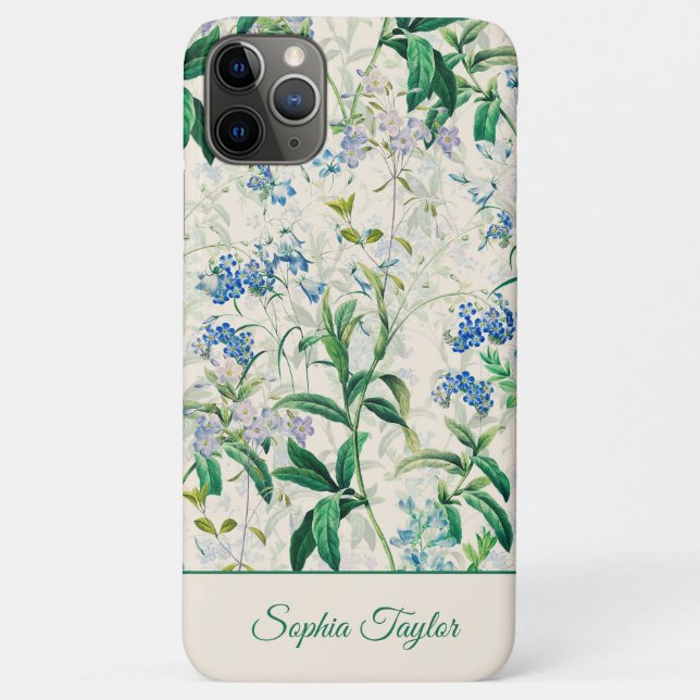 Vintage Blue Floral Case-Mate iPhone Case (Back)