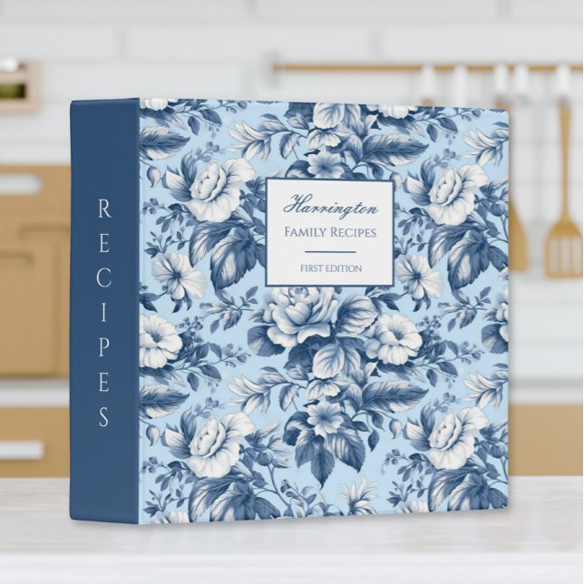 Vintage Blue Floral Cookbook Recipe Binder (Creator Uploaded)