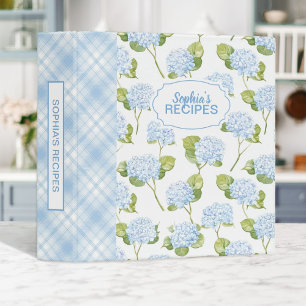 Vintage Blue Floral Family Recipe Cookbook Binder