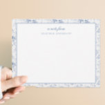 Vintage Blue Floral Personalized Stationery Card<br><div class="desc">Vintage Blue Floral Personalized Stationery</div>