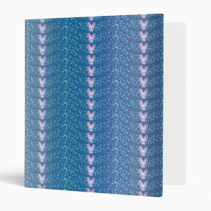 Vintage Blue Floral Violets wallpaper pattern Binder