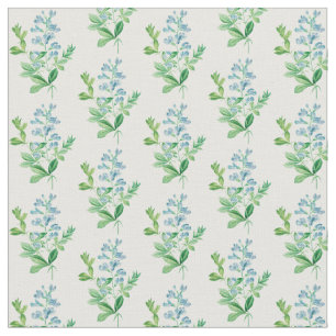 Vintage Blue Flower Pattern Fabric