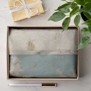 Vintage Blue Gold Grunge Pattern Tissue Paper