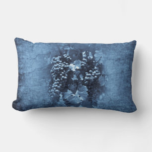 Vintage Blue Grapes Plaster Lumbar Pillow