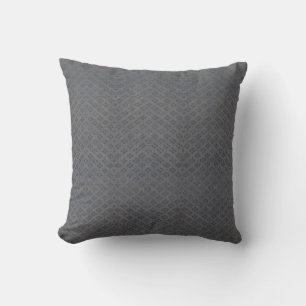 Vintage Blue Gray Herringbone Throw Pillow