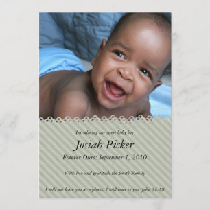 Vintage Blue Grey Invitation