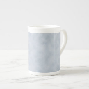 Vintage Blue Grey Parchment Look Texture Bone China Mug