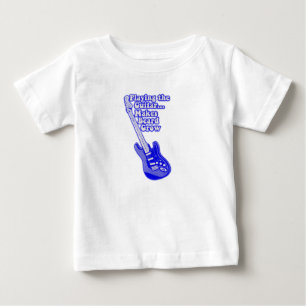 Vintage blue guitar with motivational words baby T-Shirt