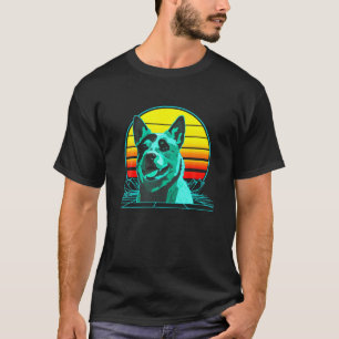 Vintage Blue Heeler Vaporwave T-Shirt