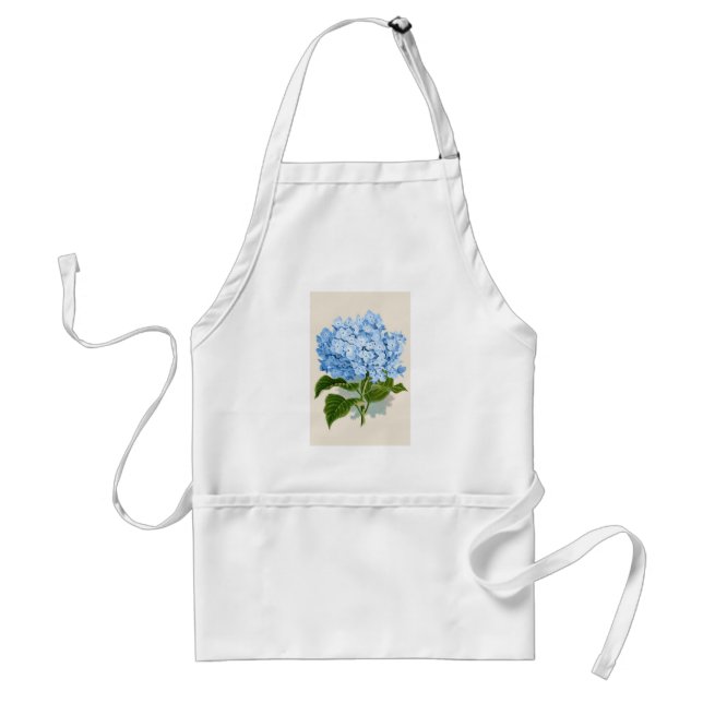 Vintage Blue Hydrangea Standard Apron (Front)