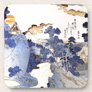 Vintage Blue Japanese Art Coaster
