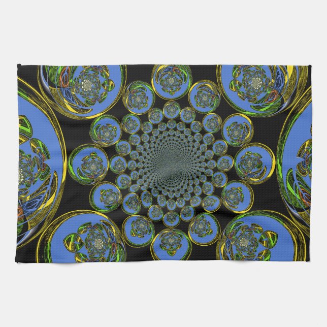 Vintage Blue Kitchen Towel (Horizontal)