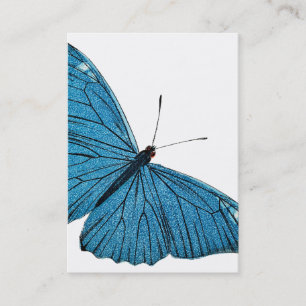 Vintage Blue Morpho Butterfly Customized Template Business Card