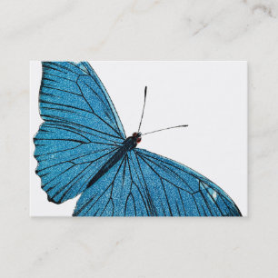 Vintage Blue Morpho Butterfly Customized Template Business Card