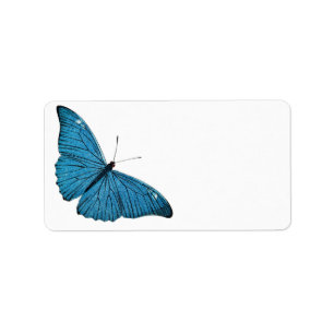 Vintage Blue Morpho Butterfly Customized Template Label