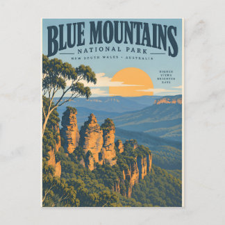 Vintage Blue Mountains Australia Postcard