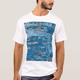 Vintage Blue: Old Wooden Texture T-Shirt