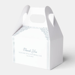 Vintage Blue Ornate Frame Favours Wedding Favor Box