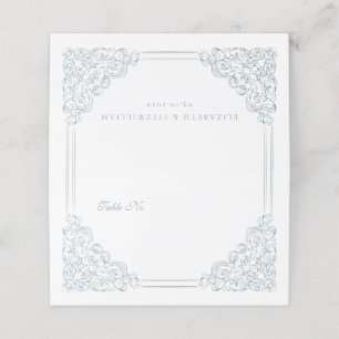 Vintage Blue Ornate Frame  Place Card