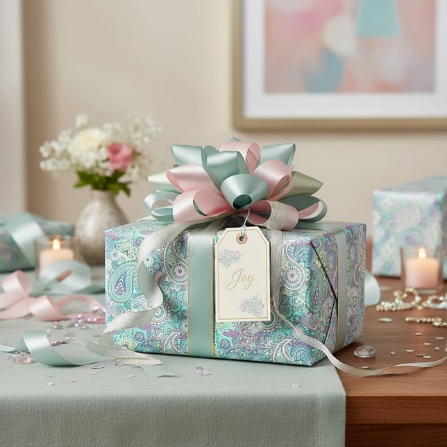 Vintage blue paisley Wrapping Paper (Creator Uploaded)