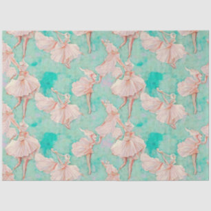 Vintage Blue Pastels Tiny Dancer Print  Tissue Paper