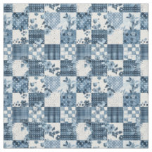Vintage Blue Patchwork Quilt Cottagecore Farmhouse