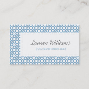 Vintage Blue Pattern - Designer, Salon, Stylist Business Card