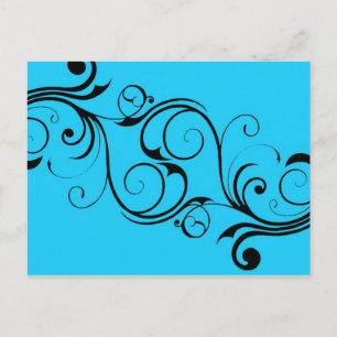Vintage Blue Postcard
