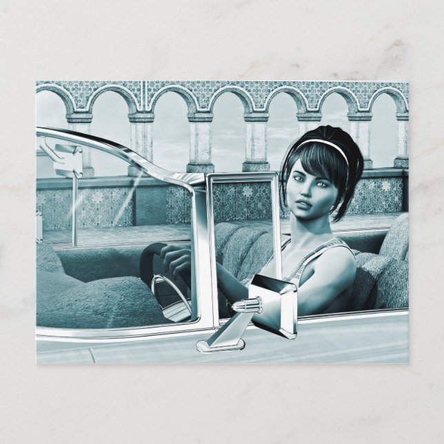 Vintage Blue Postcard (Front)