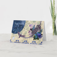 Vintage Blue Purple Zodiac Aquarius Birthday