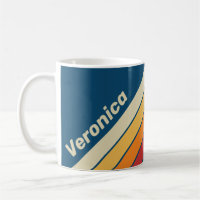 Vintage Blue Rainbow Striped with Name