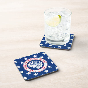 Vintage Blue Red Proverb Oak Acorn Plant Coaster