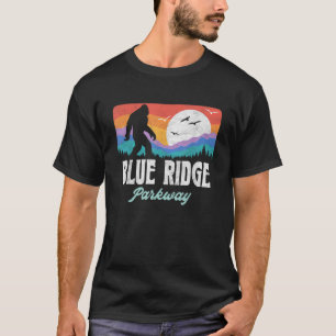 Vintage Blue Ridge Parkway Bigfoot Mountains Graph T-Shirt