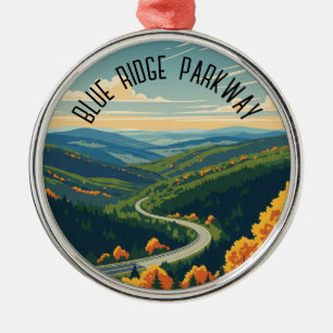 Vintage Blue Ridge Parkway Souvenir Metal Ornament