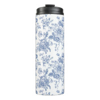 Vintage Blue Rose Floral Pattern