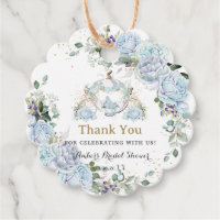 Vintage Blue Roses Princess Coach Bridal Shower