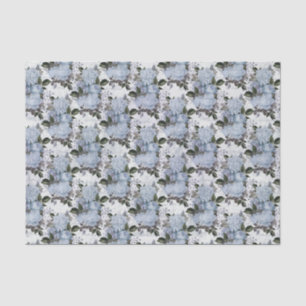Vintage Blue Roses Tissue Paper