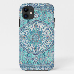 Vintage Blue Rug Pattern iPhone 11 Case