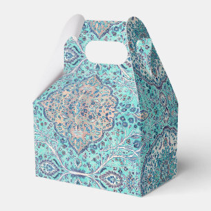 Vintage Blue Rug Pattern Favor Box