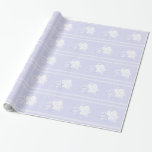 Vintage blue serenity white rose wedding wrapping paper<br><div class="desc">The text is in white and is fully customizable (fill in your details in the spots on the right under product details). This design is ideal for a vintage themed rustic or romantic inspired wedding. You can change or modify image, text, font, and colours using “CUSTOMIZE IT!” button bellow the...</div>
