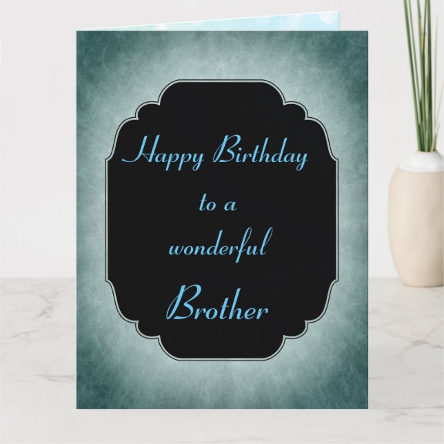 Vintage blue stars Birthday Brother Card (Front)