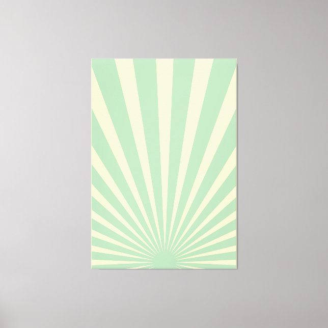 Vintage blue sunburst posters canvas print (Front)