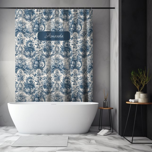Vintage Blue Toile De Jouy Monogram Gift (Creator Uploaded)