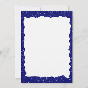 Vintage Blue Torn Paper Custom Border Template